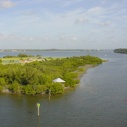 Wabasso and Pine Islands;Wabasso Island looking north.