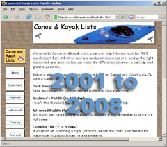 Old Canoe and Kayak Lists